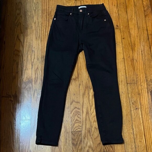 Good American Good Waist Crop Women's Black Jeans Size 27 - Picture 4 of 10